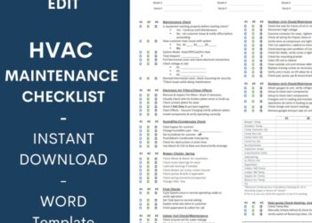 HVAC maintenance checklist - free printable!